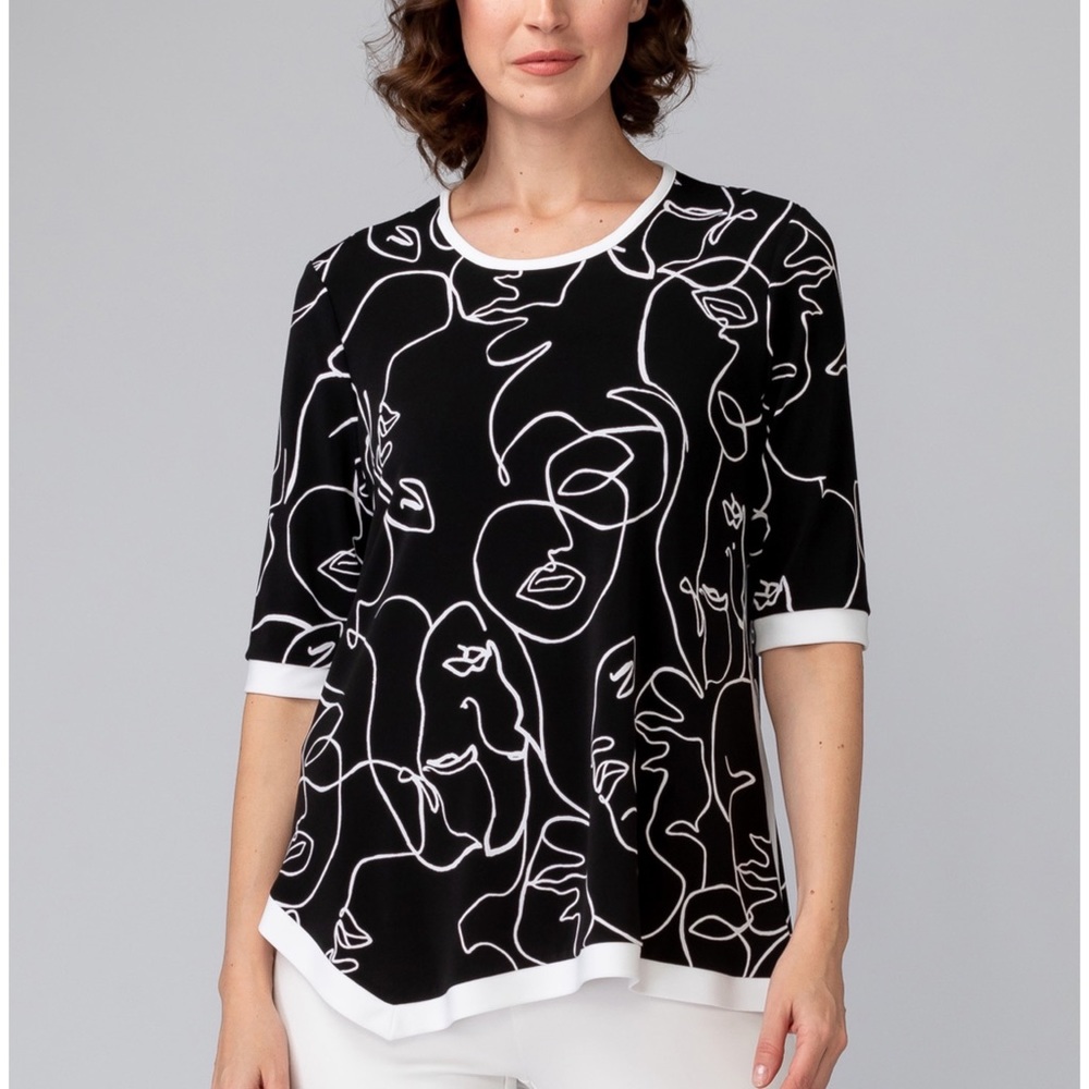 NWT🌺Made in🇨🇦Beautiful JR Modern Abstract Tunic - Picture 4 of 15